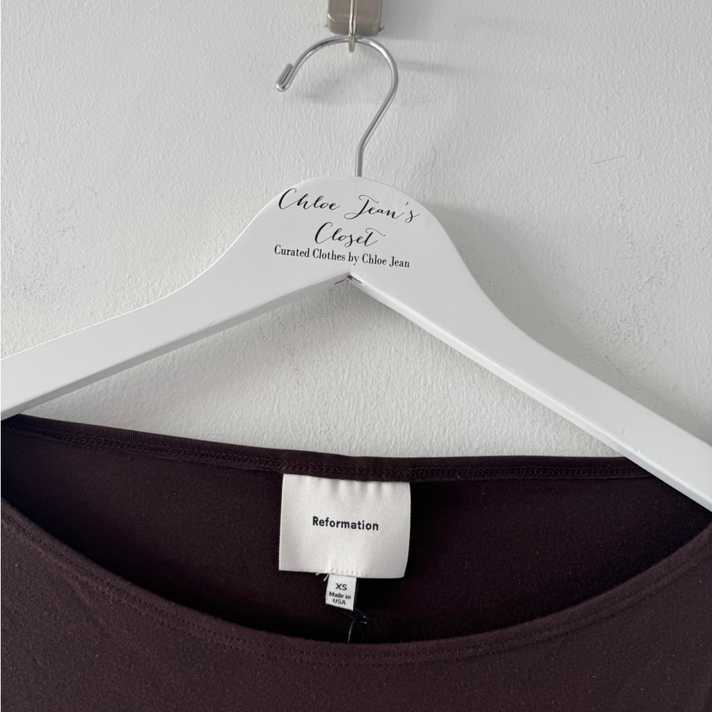 REFORMATION Nicola Knit Brown Blouse XS - Picture 3 of 6